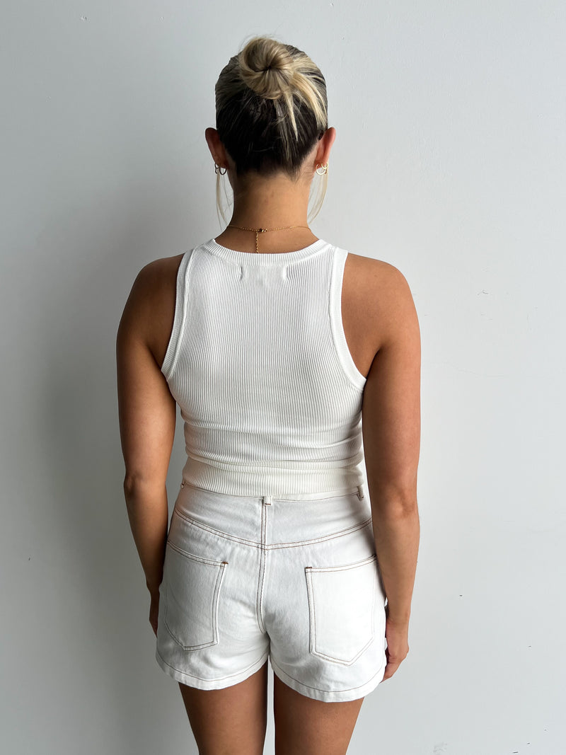 Cali Denim Shorts | White - Sol + Sand
