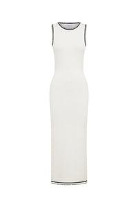 Ellery Maxi Dress - White/Black - [Sól+Sand]