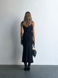 Lola Cupro Slip Dress | Black - Sol + Sand