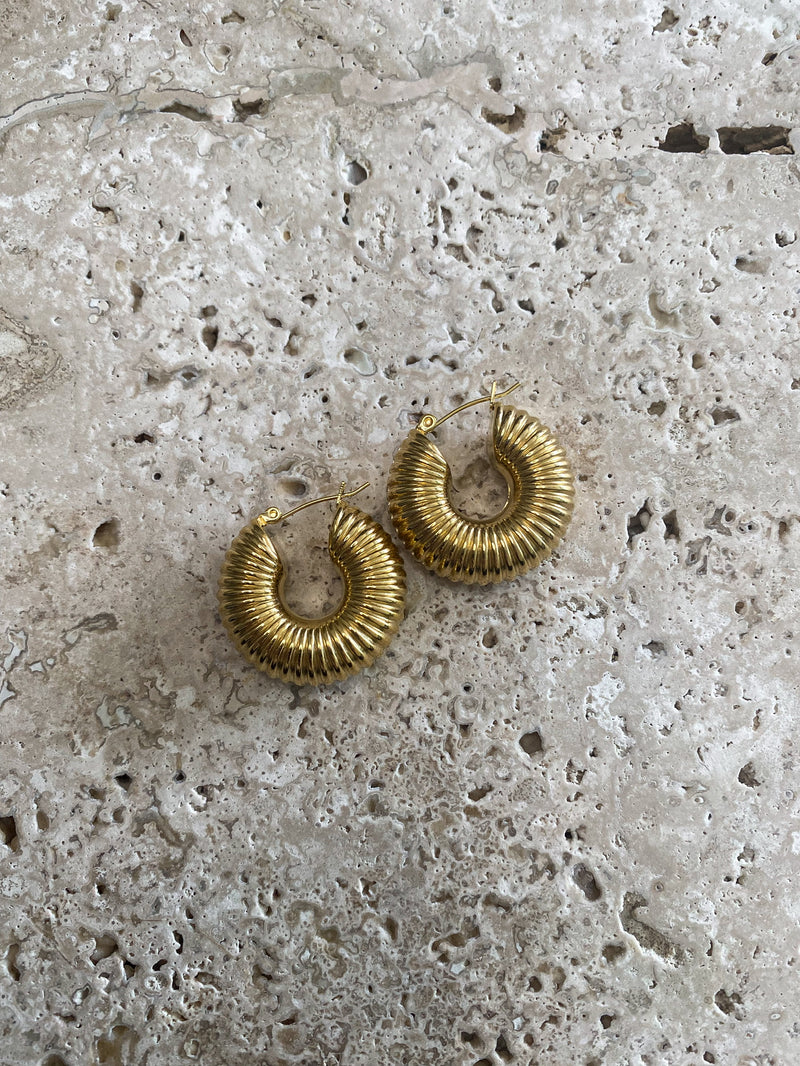 gold hoop earrings - [Sol and Sand]
